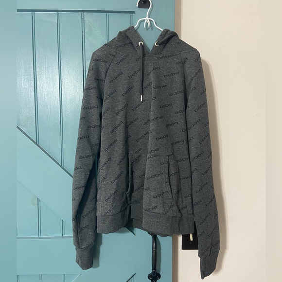 Bebe Sport Grey Black All Over Logo Hoodie & Sweat Pants - Picture 6 of 10